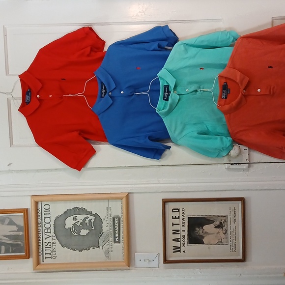 Polo Ralph Lauren Men's 1/4 Button SS Polo Shirts (4) Vintage '90s MADE IN 🇺🇸 - Picture 1 of 12